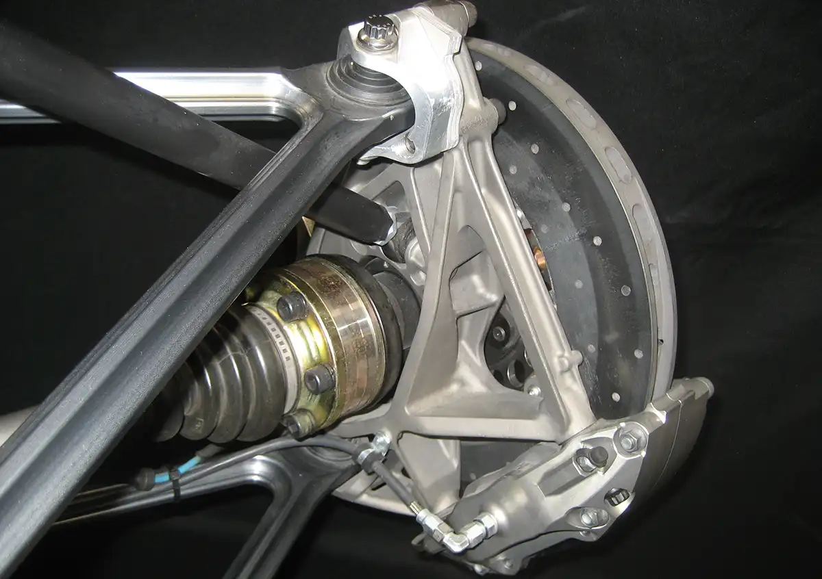 Cast titanium upright by Kepler Motors