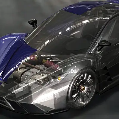 Kepler Motors' hypercar MOTION, technical drawing