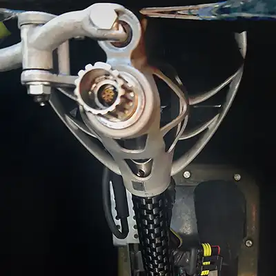 Clutch lever and steering support CNC machined by CRP Meccanica