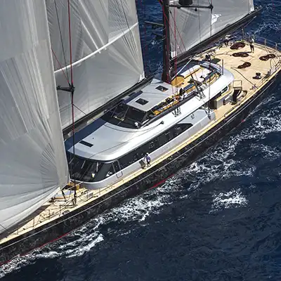 Perini Navi Spa Yacht fitted with cars made by CRP Meccanica